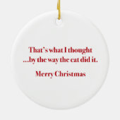 De kerstcirkel rond de Naughty Bichon Keramisch Ornament (Achterkant)