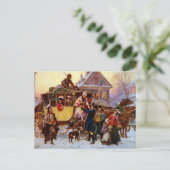De kerstcoach feestdagenkaart (Staand voorkant)