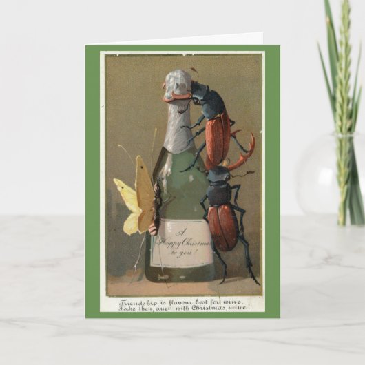 De kerstdagen van de insecten feestdagen kaart (Voorkant)