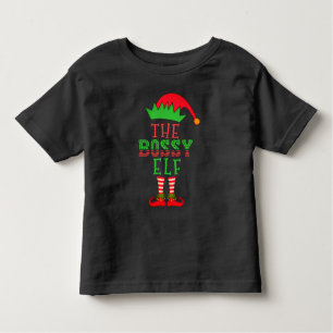 De kerstfamilie Bossy Elf komt overeen met Pajama  Kinder Shirts