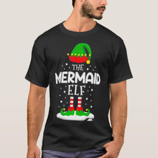 De kerstfamilie Mermaid Elf komt overeen met het k T-shirt