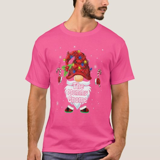 De kerstfamilie van de mammie Gnome T-shirt (Voorkant)