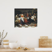 De kerstfeest, 1664 Jan Steen Poster (Keuken)