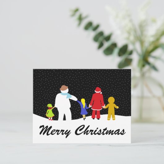 De kerstfeestdag feestdagenkaart (Staand voorkant)