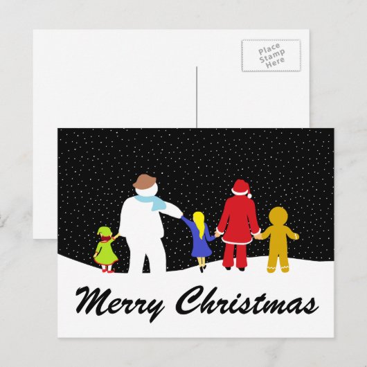 De kerstfeestdag feestdagenkaart (Voorkant / Achterkant)