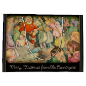 De kerstfeestdag van de kerstman groot cadeauzakje (Achterkant)