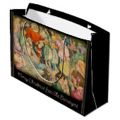 De kerstfeestdag van de kerstman groot cadeauzakje (Achterkant Gekanteld)