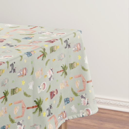 De kerstfeestdagen in de kerstvakantie Tablecloth Tafelkleed (Voorbeeld)