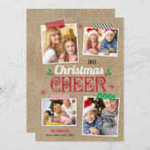 De kerstfeestelijke fotokaart feestdagenkaart (Voorkant / Achterkant)