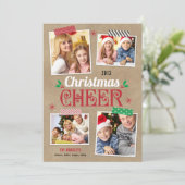 De kerstfeestelijke fotokaart feestdagenkaart (Staand voorkant)