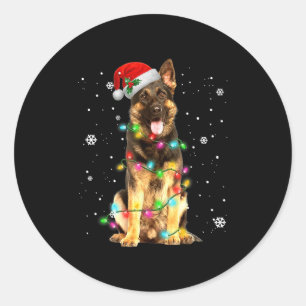 De kerstfeestelijke kerstfeestdagen van de herders ronde sticker
