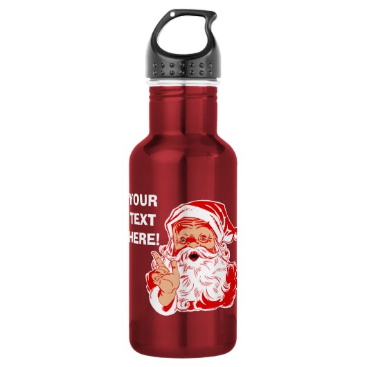 De kerstfles personaliseren waterfles  (Voorkant)