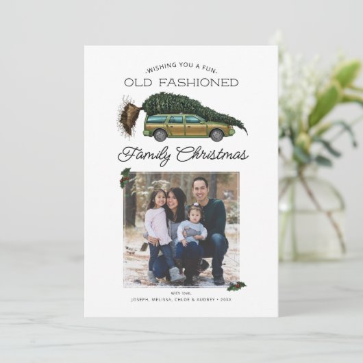 De kerstfoto van de National Lampoon Kaart (Staand voorkant)