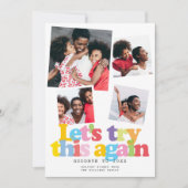 De kerstfoto's van de collage proberen dit opnieuw feestdagenkaart (Voorkant)