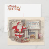 De Kerstgeest - Vintage Ansichtkaart Kunst Briefkaart (Voorkant / Achterkant)