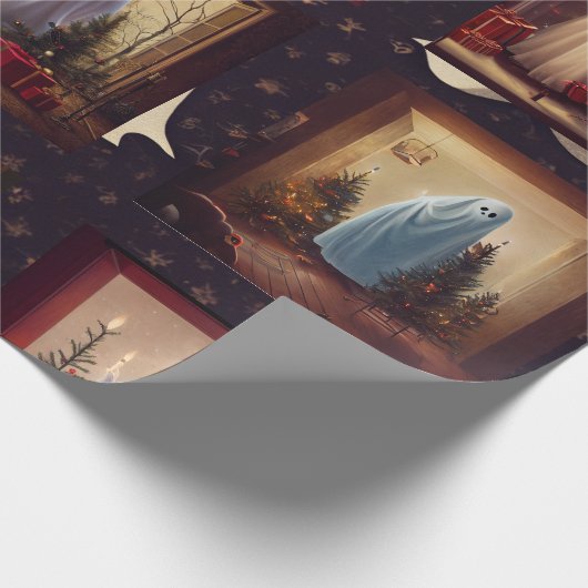 De kerstgeesten cadeaupapier (Hoek)