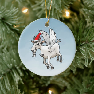 De Kerstgeit Die Vloog Keramisch Ornament
