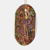 De kerstgrijshond keramisch ornament (Rechts)