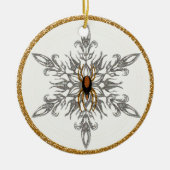 De kerstgrinlegversier keramisch ornament (Voorkant)