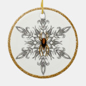 De kerstgrinlegversier keramisch ornament (Achterkant)