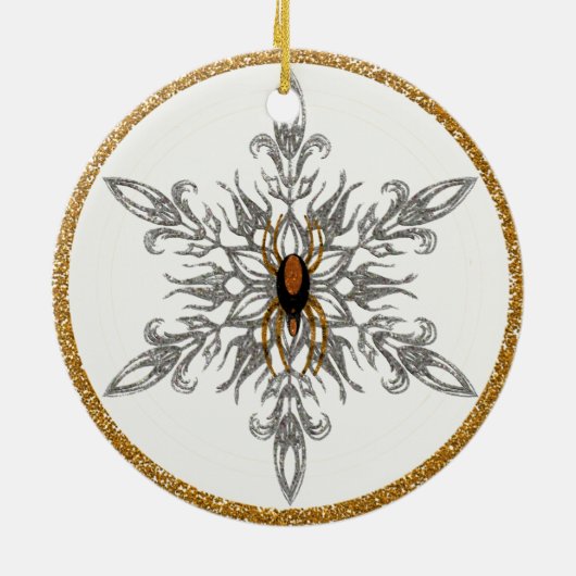 De kerstgrinlegversier keramisch ornament (Achterkant)