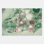 De kerstgroene roze kerstboomstructuur wordt vervo inpakpapier vel (Voorkant 3)