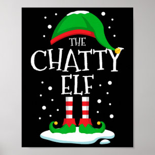 De kerstgroep met kerstcadeautjes voor de kerstman poster