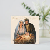 De kerstgroet bij de geboorte kaart (Staand voorkant)