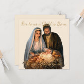 De kerstgroet bij de geboorte kaart (Voorkant / Achterkant in situ)