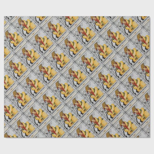 De kerstgroet van 1920 voor de luiers cadeaupapier (Vlak)