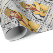 De kerstgroet van 1920 voor de luiers cadeaupapier (Rol Hoek)