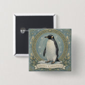 De kerstgroet van de keizer vierkante button 5,1 cm (Voorkant /achterkant)