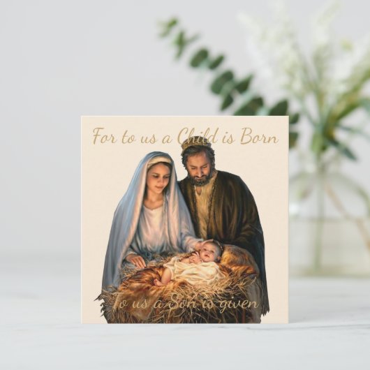 De kerstgroet van de kerststal kaart (Staand voorkant)