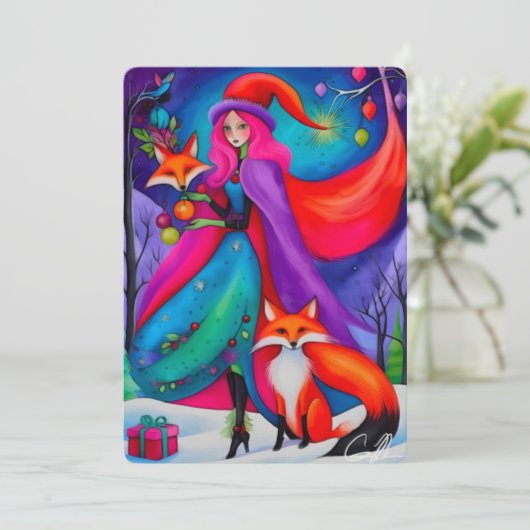 De Kersthehex 11 Kerstkaart (Staand voorkant)