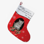 De kerstinslag van je kat - Beste kerstman Grote Kerstsok (Voorkant (Hangend))