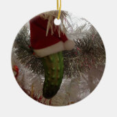 De kerstkaarde keramisch ornament (Voorkant)