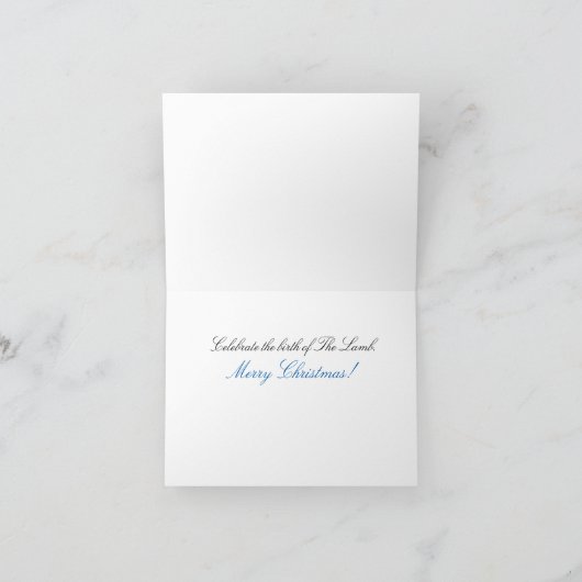 "De Kerstkaart Behold van het Lam" Feestdagen Kaart (Binnen)