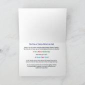 De kerstkaart met de geschiedenis feestdagen kaart (Binnen)