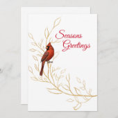 De Kerstkaart met Kardinaal Plat Holiday Design (Voorkant / Achterkant)