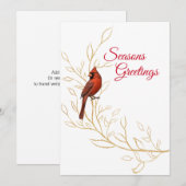 De Kerstkaart met Kardinaal Plat Holiday Kaart (Voorkant / Achterkant)