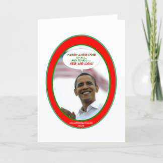 De kerstkaart Obama Feestdagen Kaart