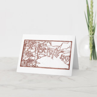 De Kerstkaart "op van de Weg" Feestdagen Kaart