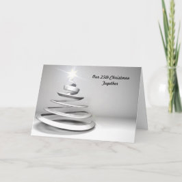 de Kerstkaart van 25ste Kerstmis samen Feestdagen Kaart