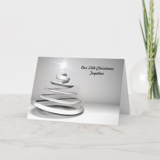 de Kerstkaart van 25ste Kerstmis samen Feestdagen Kaart (Voorkant)