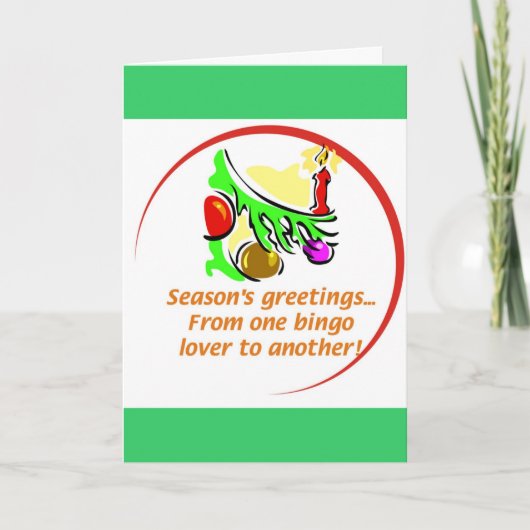 De Kerstkaart van Bingo Feestdagen Kaart (Voorkant)
