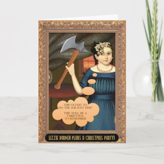 De Kerstkaart van Borden van Lizzie (Herschreven Feestdagen Kaart (Voorkant)