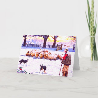 De Kerstkaart van border collie Feestdagen Kaart