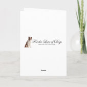 De Kerstkaart van Border collie van de chocolade Feestdagen Kaart (Achterkant)