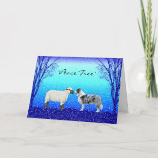 De Kerstkaart van Border collie van de Feestdagen Kaart