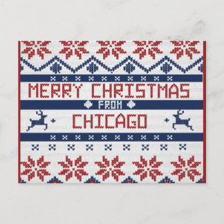 De Kerstkaart van Chicago Feestdagenkaart